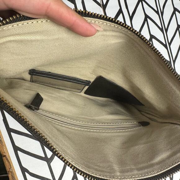 Kelly Moore Black Leather Clutch with tassel zip - Picture 5 of 8